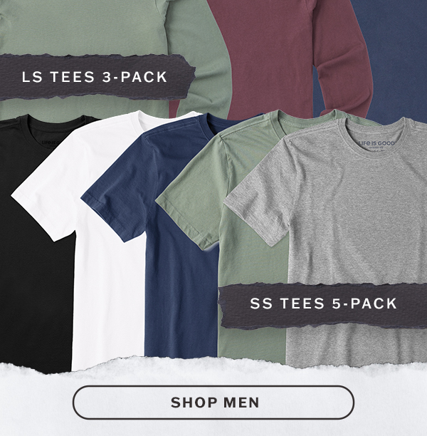 Bundle and save on men's tees and henleys.