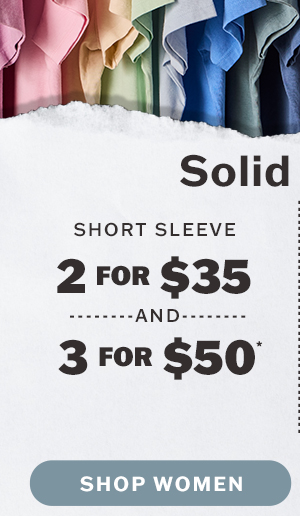 Everyday tees made to go with all your winter plans. Shop women's solid tees.