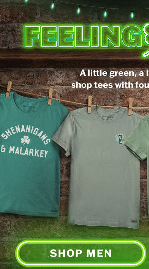Feeling lucky. Shop men's St. Patrick's Day tees.