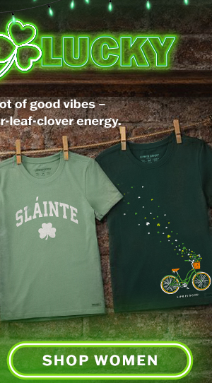 Feeling lucky. Shop women's St. Patrick's Day tees.