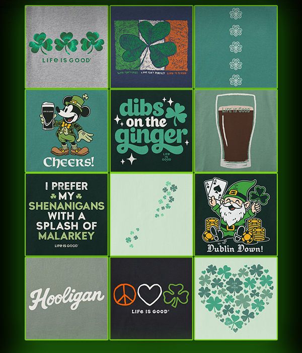 St. Patrick's Day tees.