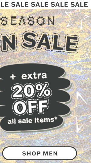 End of season sale on sale. Up to 40% off plus an extra 20% off all sale items. Shop men.