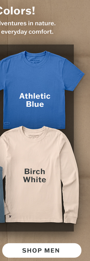 New colors inspired by your adventures in nature. Shop men.