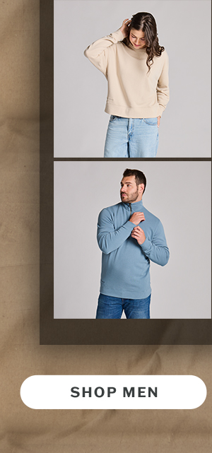 Solid layers and sweats for men.
