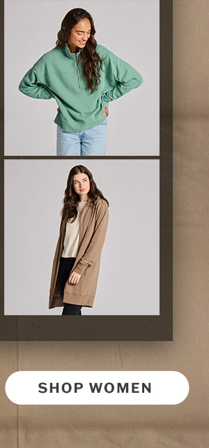 Solid layers and sweats for women.