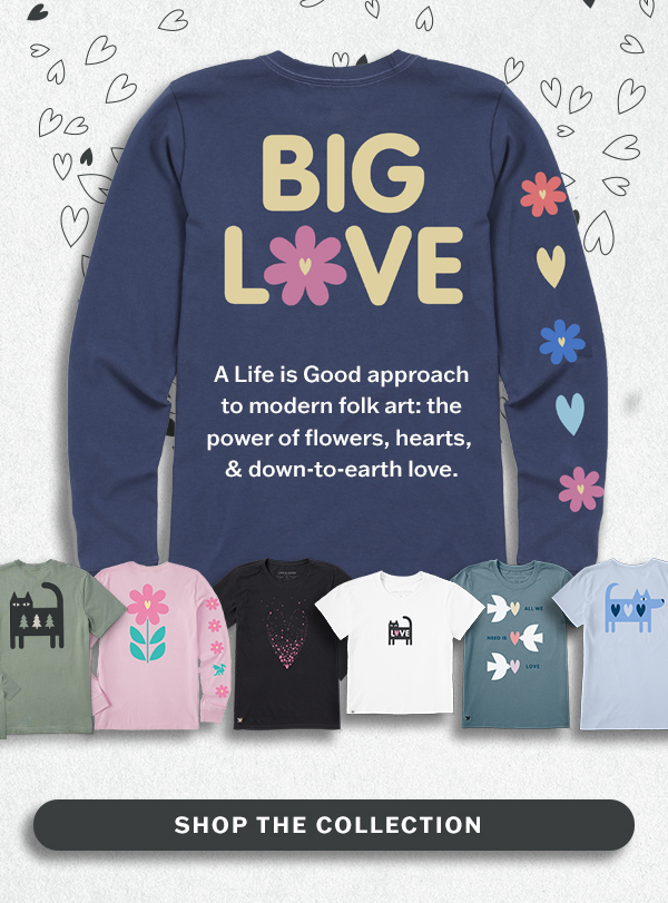 A Life is Good approach to modern folk art. Big Love.
