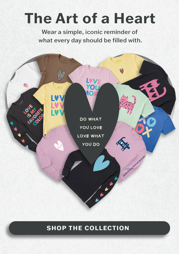 The art of a heart. Big Love heart tees.
