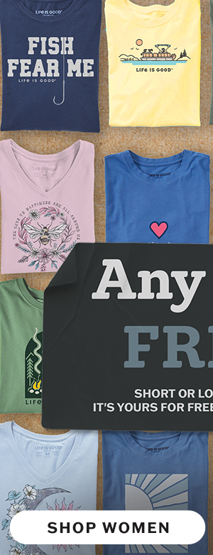 Score any short or long sleeve tee for free with orders $99+. Shop women.