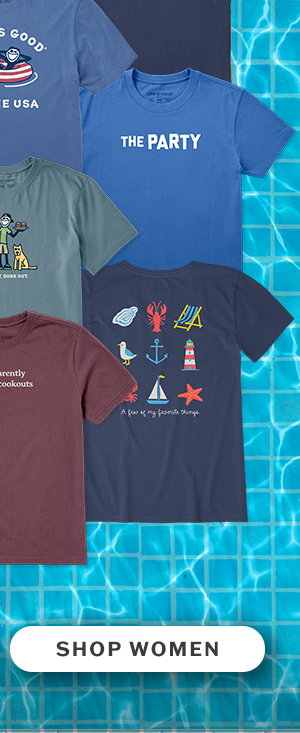 Tee season. Shop women.