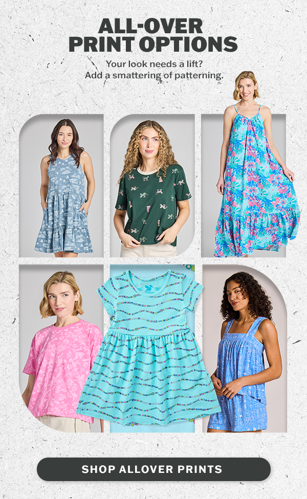 All-over print options.