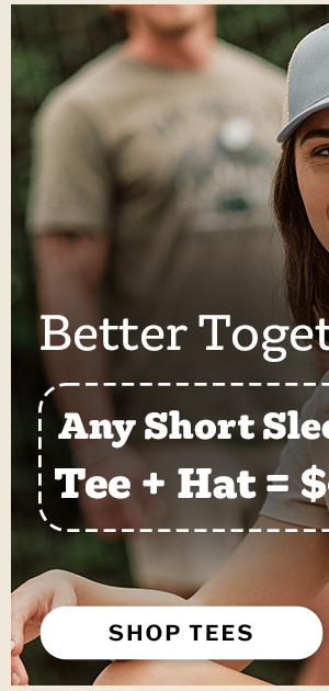 Short sleeve tee and hat for $40. Shop tees.