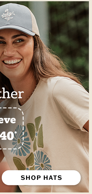 Short sleeve tee and hat for $40. Shop hats.