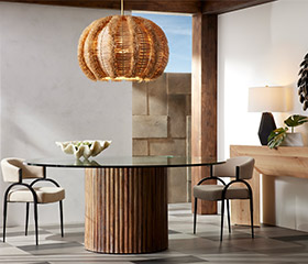 Arteriors | Johanna 1 Light 34 inch Natural and Antique Brass Pendant Ceiling Light