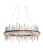 Cityscape LED 38 inch Bronze and Sterling Pendant Ceiling Light in Bronze/Sterling, Circular