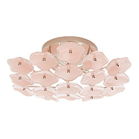 kate spade new york Leighton 3 Light 20 inch Polished Nickel Flush Mount Ceiling Light in Blush Tinted Glass, Medium