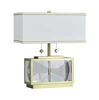 Celeste 21 inch 60 watt Polished Brass and Clear Table Lamp Portable Light