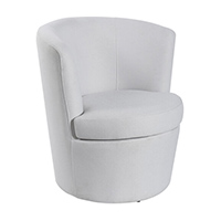 Cameron White Boucle and Black Chair