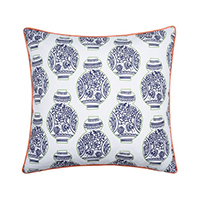 Dann Foley Double Sided Pillow 5 inch Green and White Throw Pillow