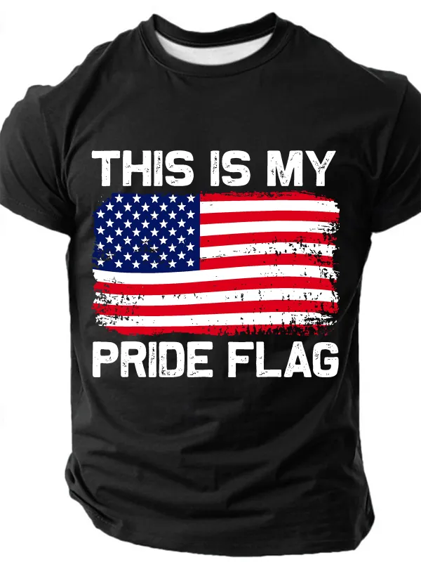 Image of This Is My Pride Flag Cotton T-Shirt