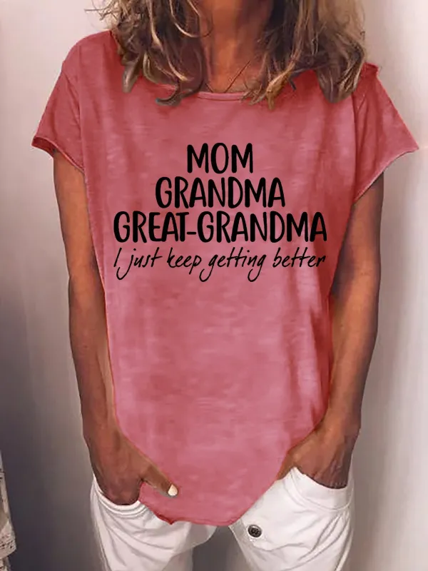 Image of Gift For Great-Grandma Mom Grandma Great-Grandma Womens T-Shirt