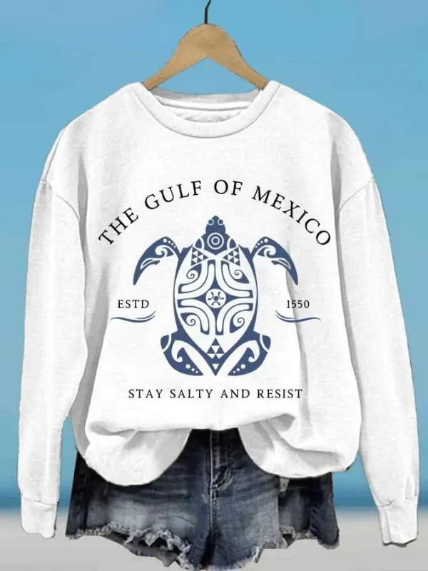 Image of Women's Gulf Of Mexico Printed Sweatshirt
