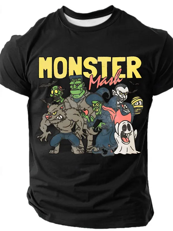 Image of Men's Retro Movie Ghost Halloween Funny Slang Short Sleeve T-shirt