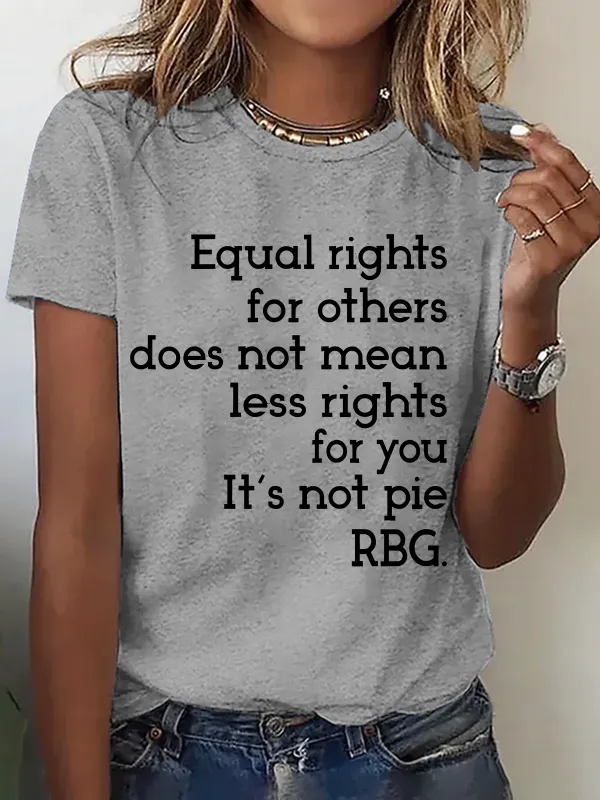 Image of Equal Rights Shirt, Rbg Sayings Tee，Women's Rights Cotton T-Shirt
