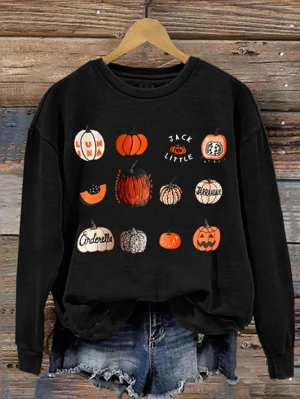 Image of Women's Halloween Cute Pumpkin Sweatshirt