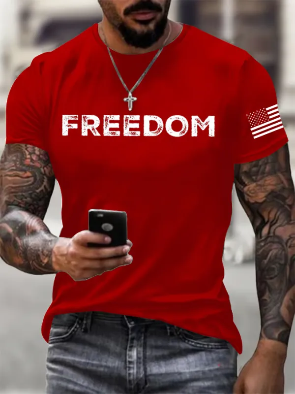 Image of Men's Freedom Printed T-Shirt