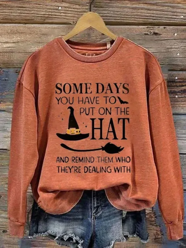 Image of Halloween Crew Neck Regular Fit Casual Sweatshirt