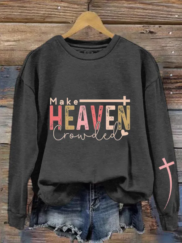 Image of Women's Make Heaven Crowded Print Sweatshirt