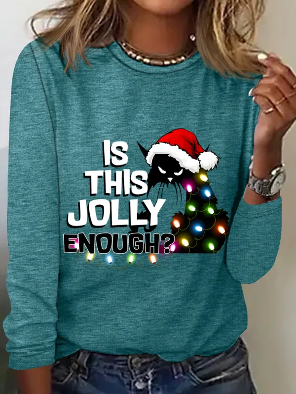 Image of Cat Christmas Funny Long sleeve shirt