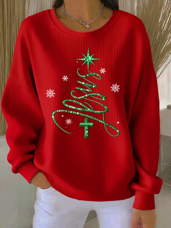 Image of Women's Casual Faith Christmas Sweatshirt