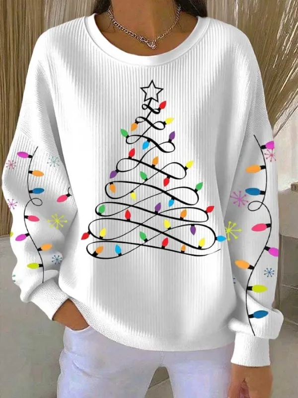 Image of Christmas Casual Loose Crew Neck Sweatshirt