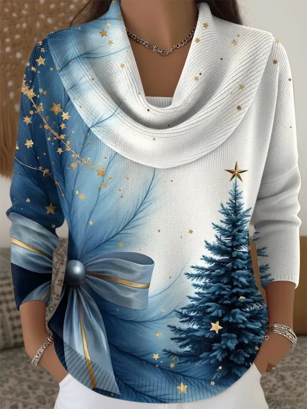 Image of Simple Gradient Pattern Others Loose Sweater