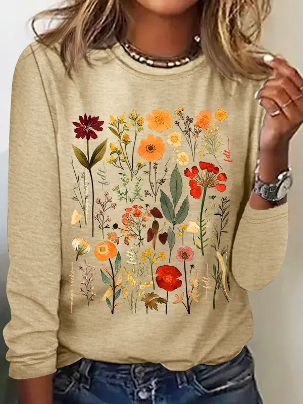 Image of Subtle Anti-T Flowers Shirt (T-Shirt Or Long Sleeves), Anti-Maga Floral Tee, Fdt Merch, Feminist Gift Casual Long Sleeve Shirt