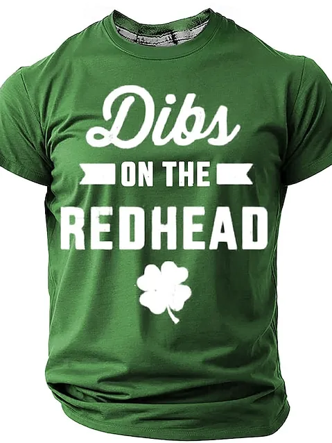 Image of Men's St. Patrick Graphic Shamrock Lucky Irish T-Shirt