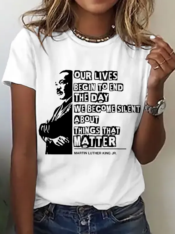 Image of Martin Luther King Day Cotton T-Shirt