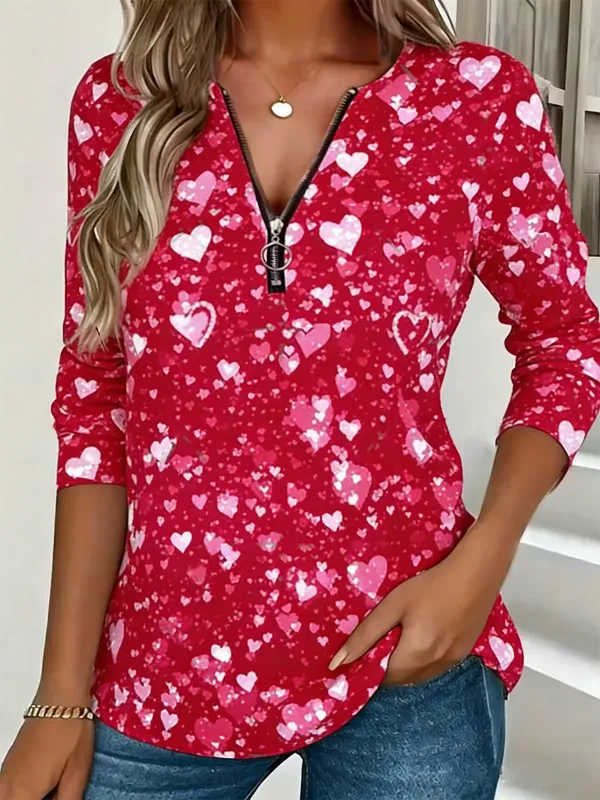 Image of Valentine's Day Loose Casual T-Shirt