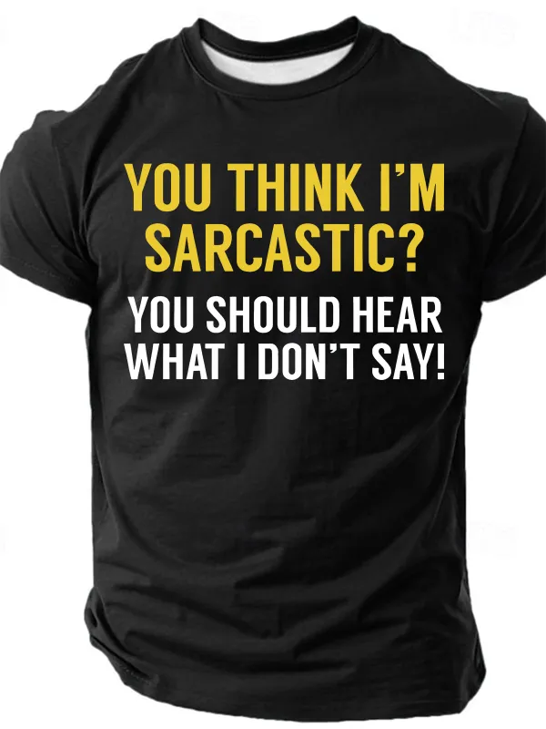 Image of Sarcastic Cotton T-Shirt