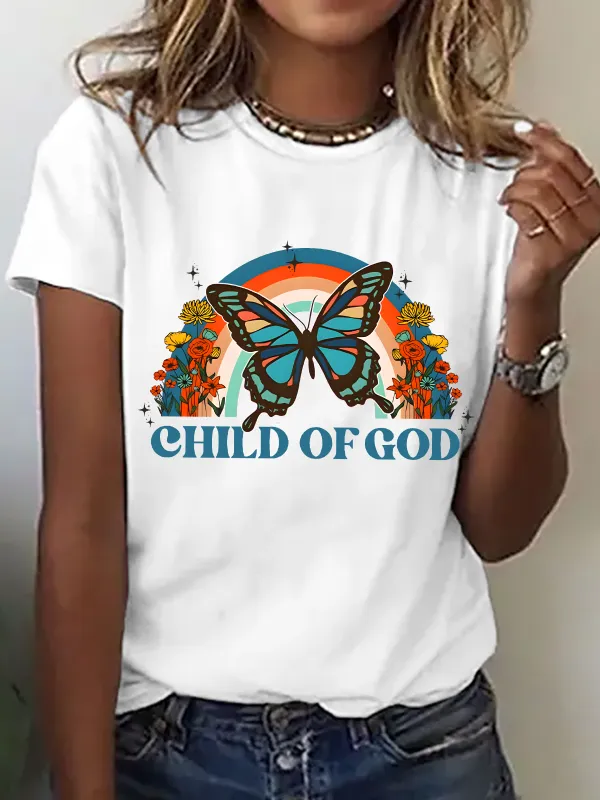 Image of Women's God Is Love Christian short-sleeved T-shirt