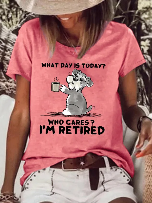Image of Women's Funny Retired Letters Casual T-Shirt
