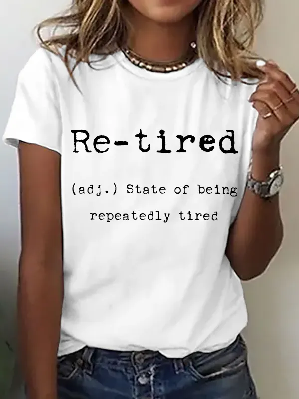 Image of Women's Re-tired funny short-sleeved T-shirt