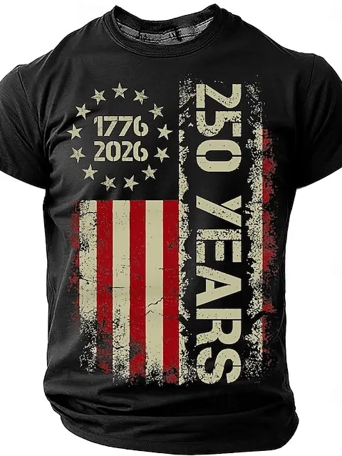 Image of Men's 250th anniversary of American Independence Day Slang Short Sleeve T-shirt