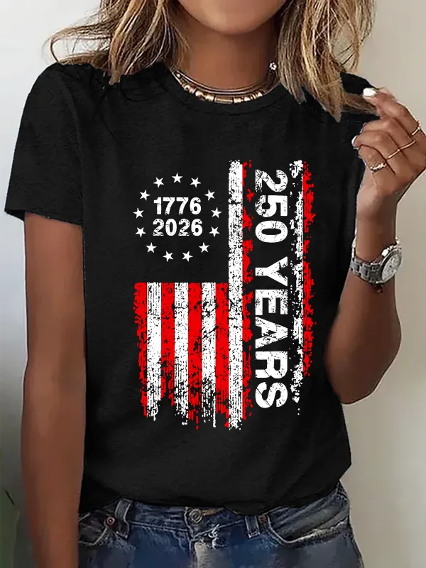 Image of Women's 250 Years America Anniversary Independence Day, 1776 T-Shirt