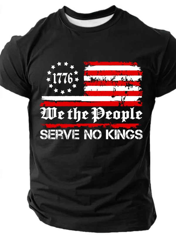 Image of Men's We The People Serve No Kings Independence Day 1776 Short Sleeve T-shirt