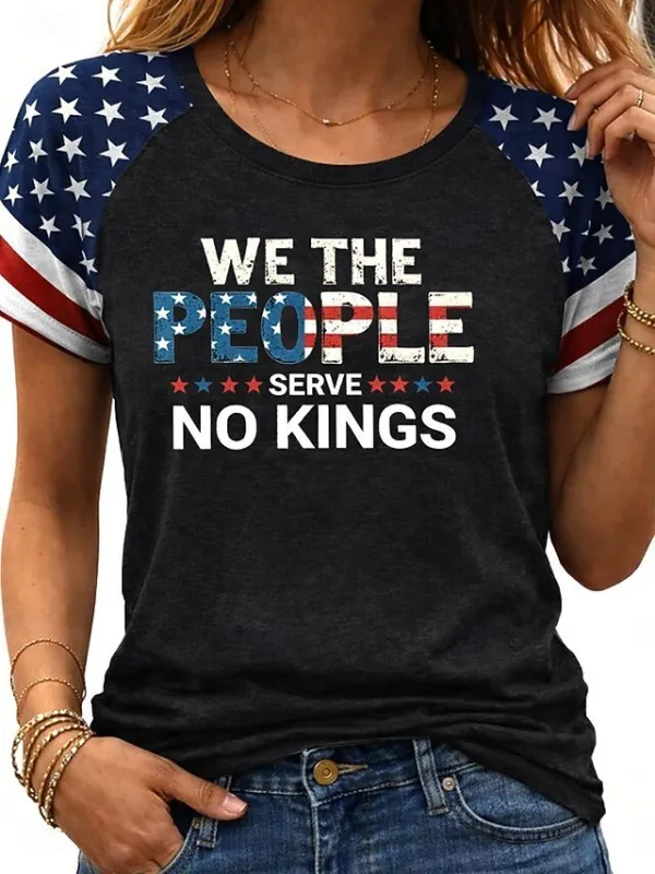 Image of Women's 'we the people serve no kings' short-sleeved T-shirt