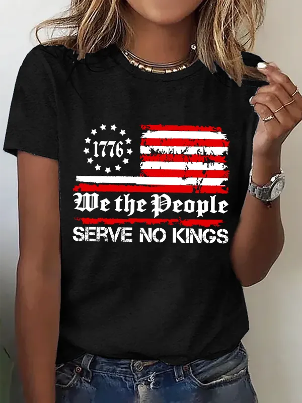 Image of Women's We The People Serve No Kings short-sleeved T-shirt