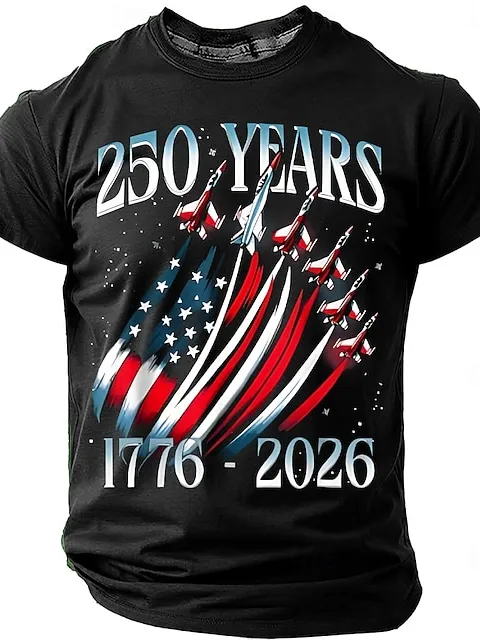 Image of Men's 250th anniversary of American Independence Day Slang Short Sleeve T-shirt
