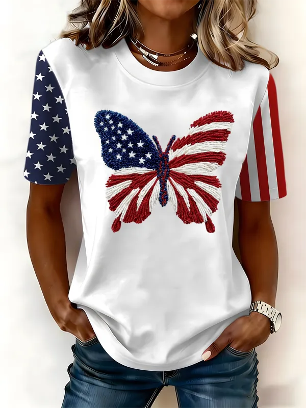 Image of Casual Regular Fit Cotton Crew Neck T-Shirt